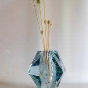 Vase en cristal en forme de diamant de Strömbergshyttan