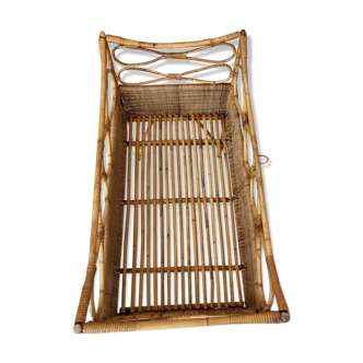 Vintage cradle rattan and wicker