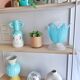 Adorable vintage glass table lamp