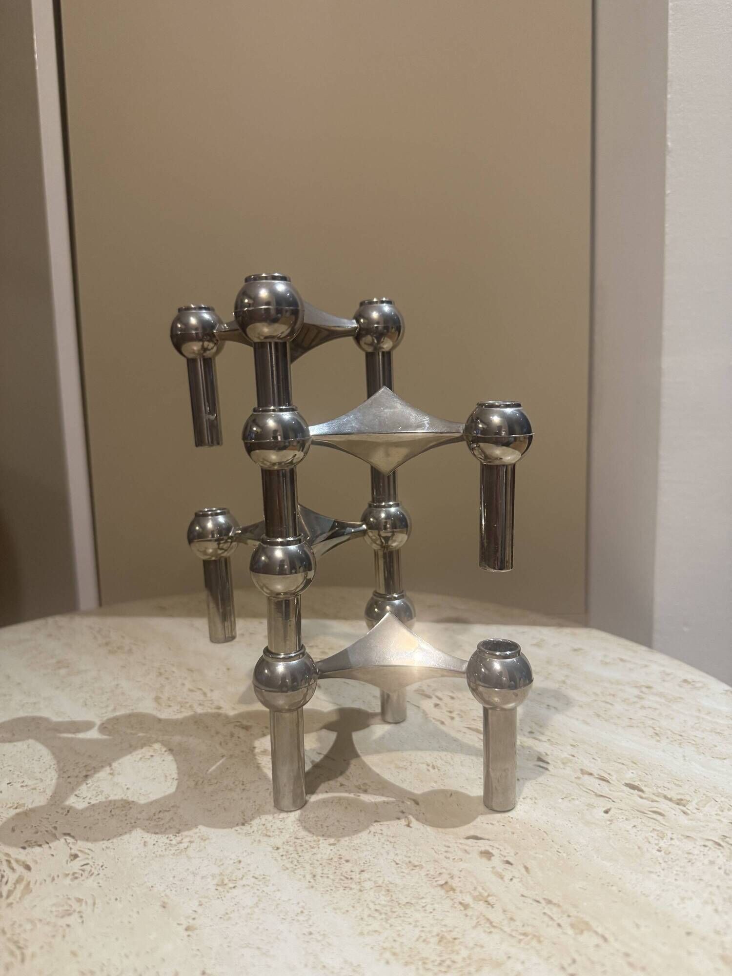 Sculpture modulaire : Lot de 9 bougeoirs Nagel & BMF - 1960