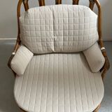 Pair of Roche Bobois rattan armchairs