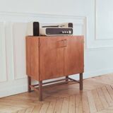 Renovated vintage vinyl cabinet, 1960s-70s.