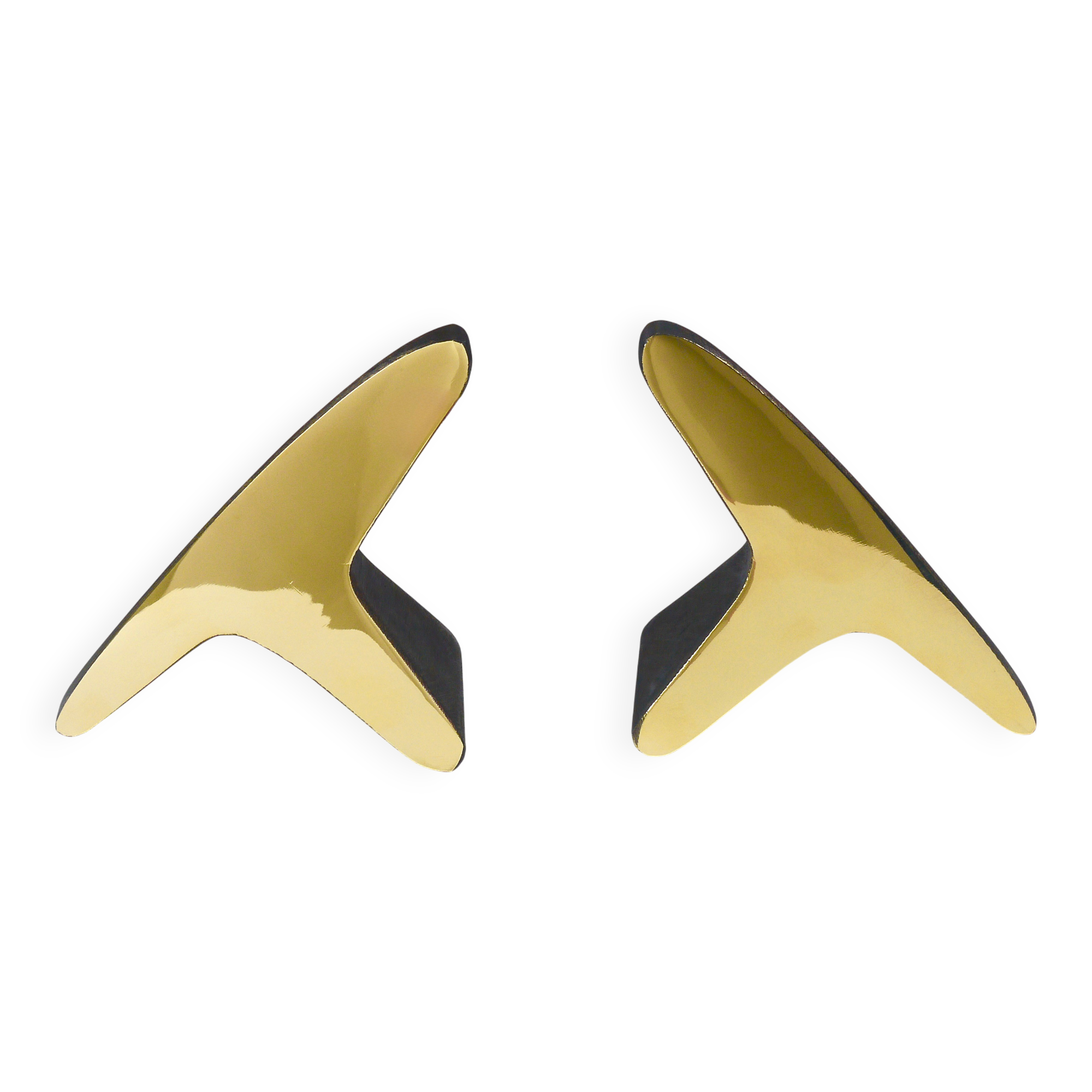 Pair Carl Auböck Minimalist Mid-Century Brass Bookends #3847, Vienna, Austr