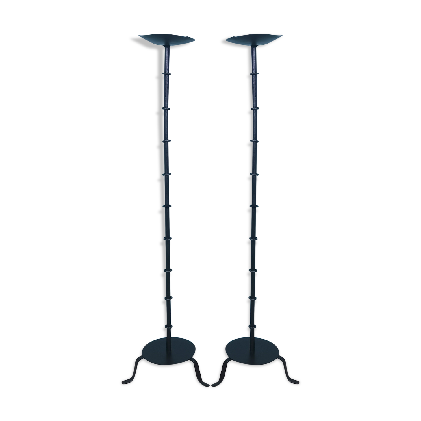 Wrought iron candlesticks