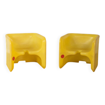 Gigantos children's furniture set by Rhein Conti in authentic space-age design of the 1970s