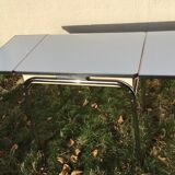 White vintage formica table 60s