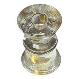 Molded glass candle holder