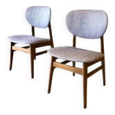 Pair of reupholstered chairs by Louis Van Teefelen.