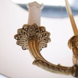 Lampadaire Empire en bronze doré, France, années 1950