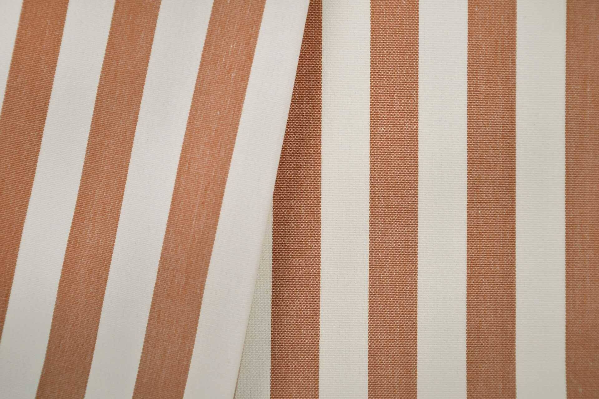 Pair of terracotta striped fabric wall sconces