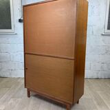 Scandinavian oak bookcase, 70s