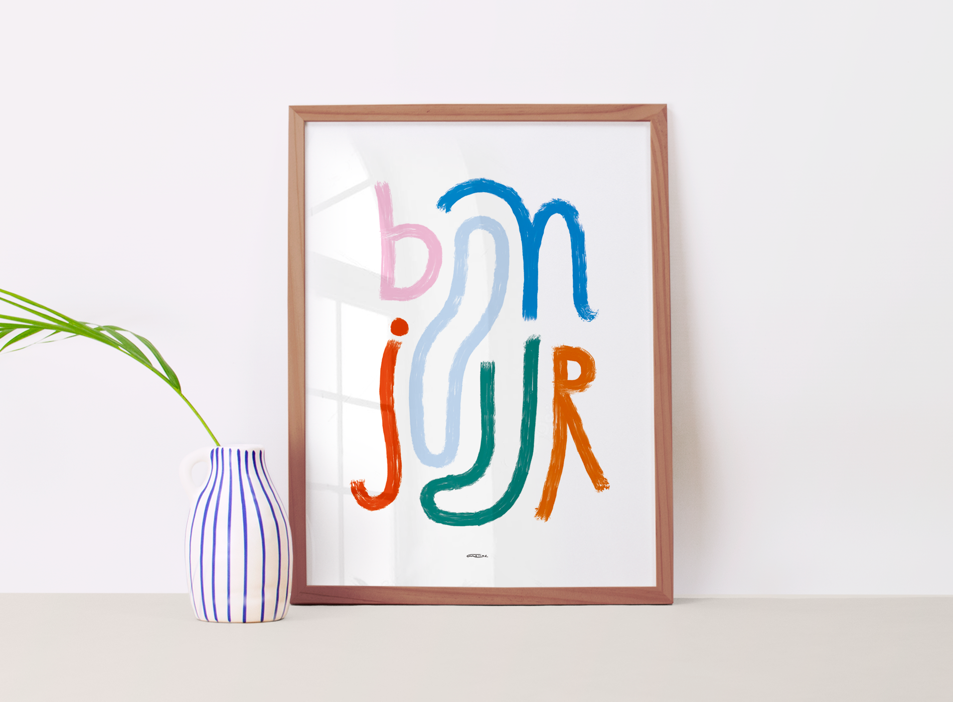 Wall poster with the word Hello 30cmx40cm