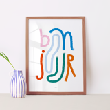 Wall poster with the word Hello 30cmx40cm