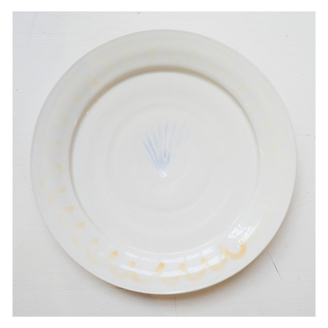 Yellow artisanal shellfish plate