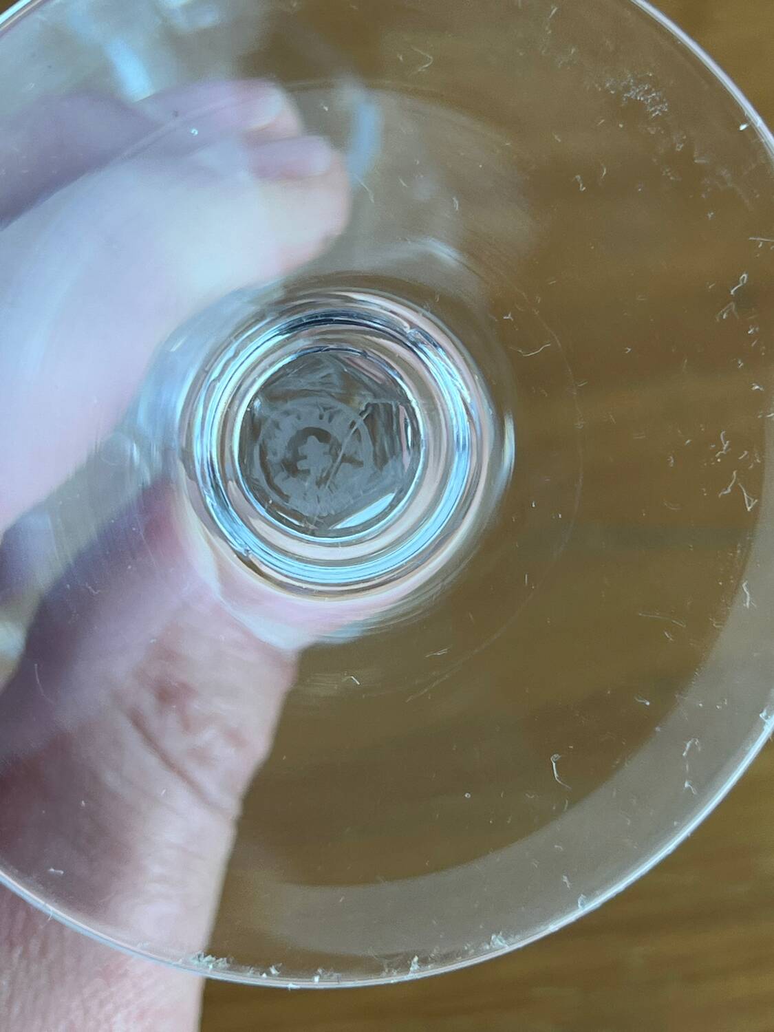 12 crystal wine glasses Lorraine Lemberg Bristol size