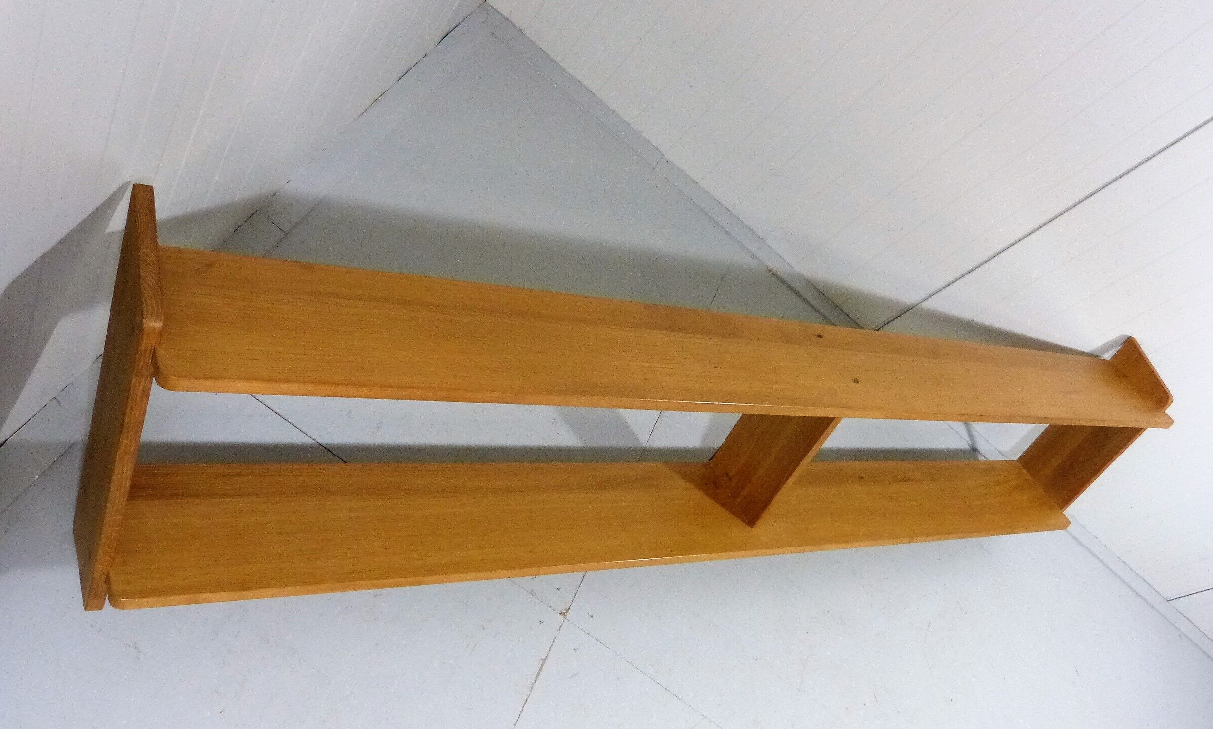 Beech wooden wall rack / book shelf, 1960’s