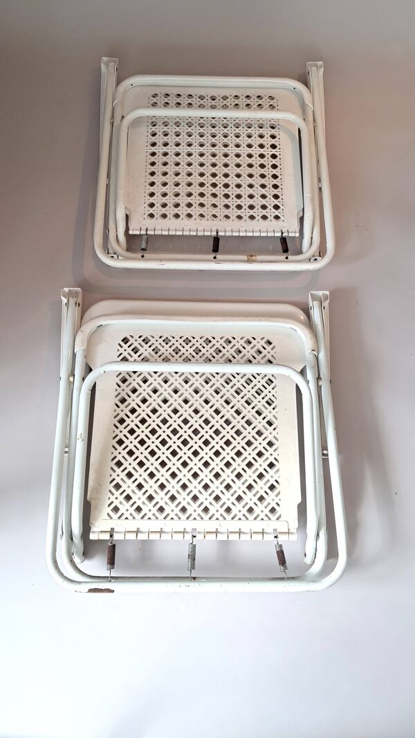 Deux fauteuils pliables 1960 Grand soleil & Luigi Plebani Vintage.