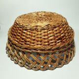 Vintage round wicker basket