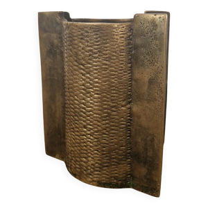 bougeoir brutaliste'60-'70 - bronze