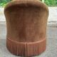 Olive bronze velvet armchair from the 1940s.