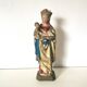 large statue of the Virgin and Child in painted plaster