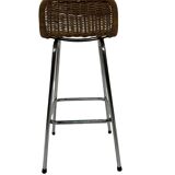 Ensemble de 4 tabourets de bar vintage Dirk van Sliedregt Rohe Noordwolde 1960