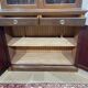 English walnut two-body library from the early 20th century.