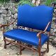 2-seater walnut bench
