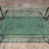 Table basse vintage en verre par Peter Ghyczy, modèle T24