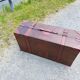 Furniture trunk wood coffee table shelves library suitcase