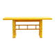 Yellow lacquered console with a flip-top surface by McGuire San Francisco, 1970s.