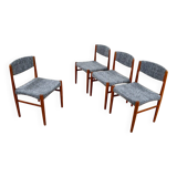 4 Vintage Scandinavian Chairs 1960 Glostrup Edition