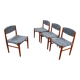 4 Chaises Scandinaves Vintage 1960 Édition Glostrup