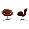 Paire de chaises Swan Arne Jacobsen par Fritz Hansen