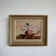 Nature morte sur bois.