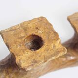 Anthroposophical oak candle holder 1950