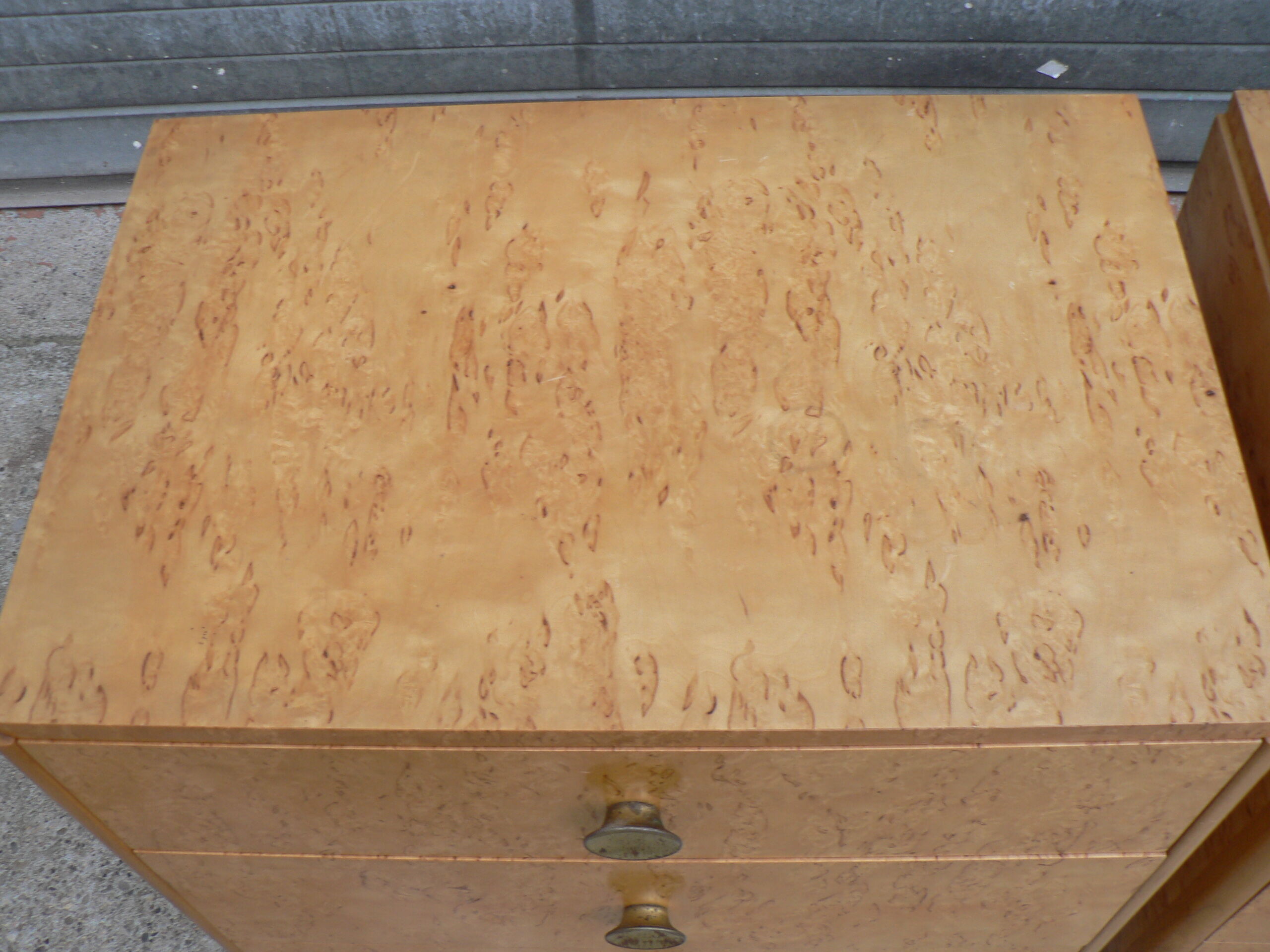 Pair of art deco bedside commode