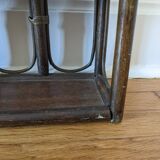 Pair of rattan shelves