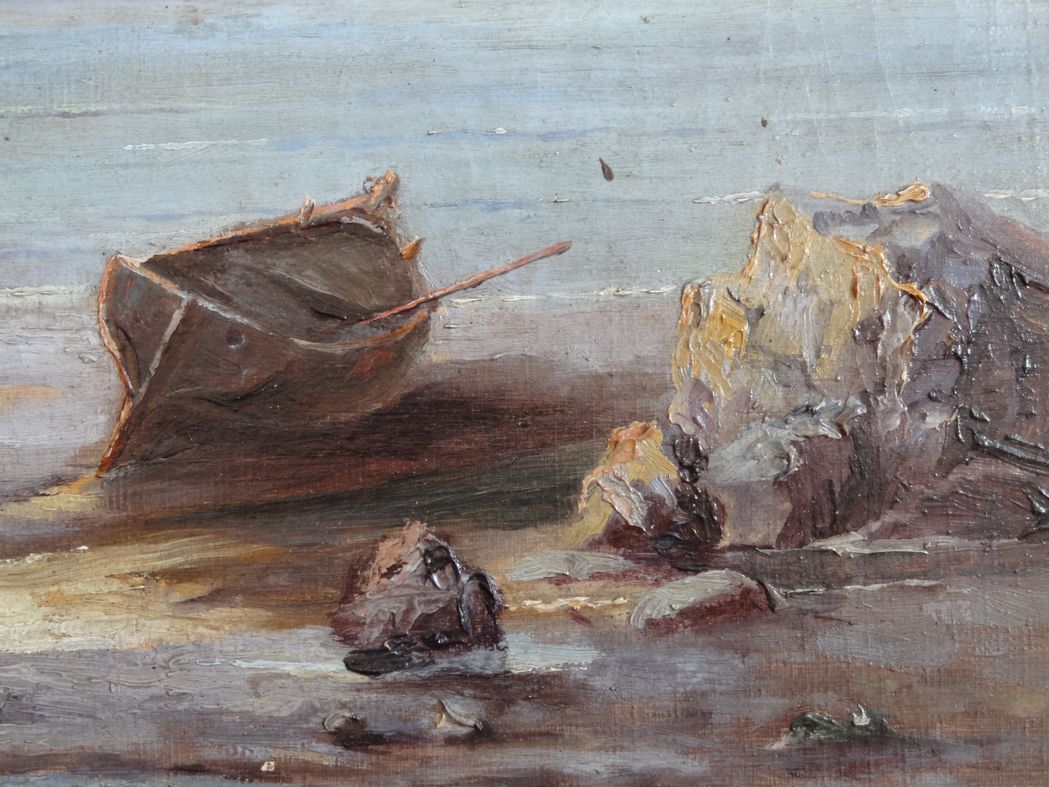 Marine, oil painting on canvas by Louis CADIERRA, 60 x 47 cm