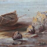 Marine, oil painting on canvas by Louis CADIERRA, 60 x 47 cm