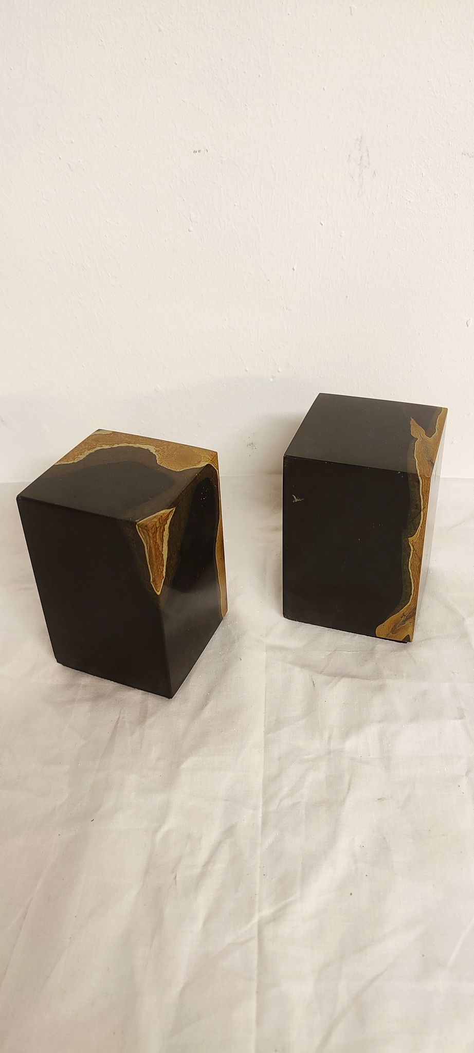 Pair of marble bookends, France, 1940s