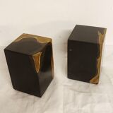 Pair of marble bookends, France, 1940s