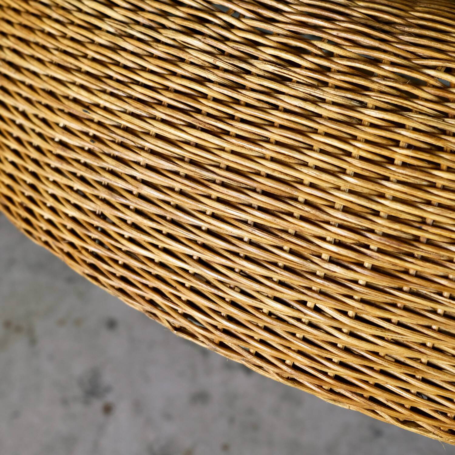 Large wicker basket armchair, Italy, 1970s