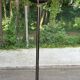 Italian torchiere floor lamp Ilmo 1970 black steel and gold brass