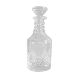 Large engraved and chiseled crystal decanter