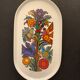 Porcelain vitro plate, Acapulco model by Villeroy and Boch, 34 x 16 cm