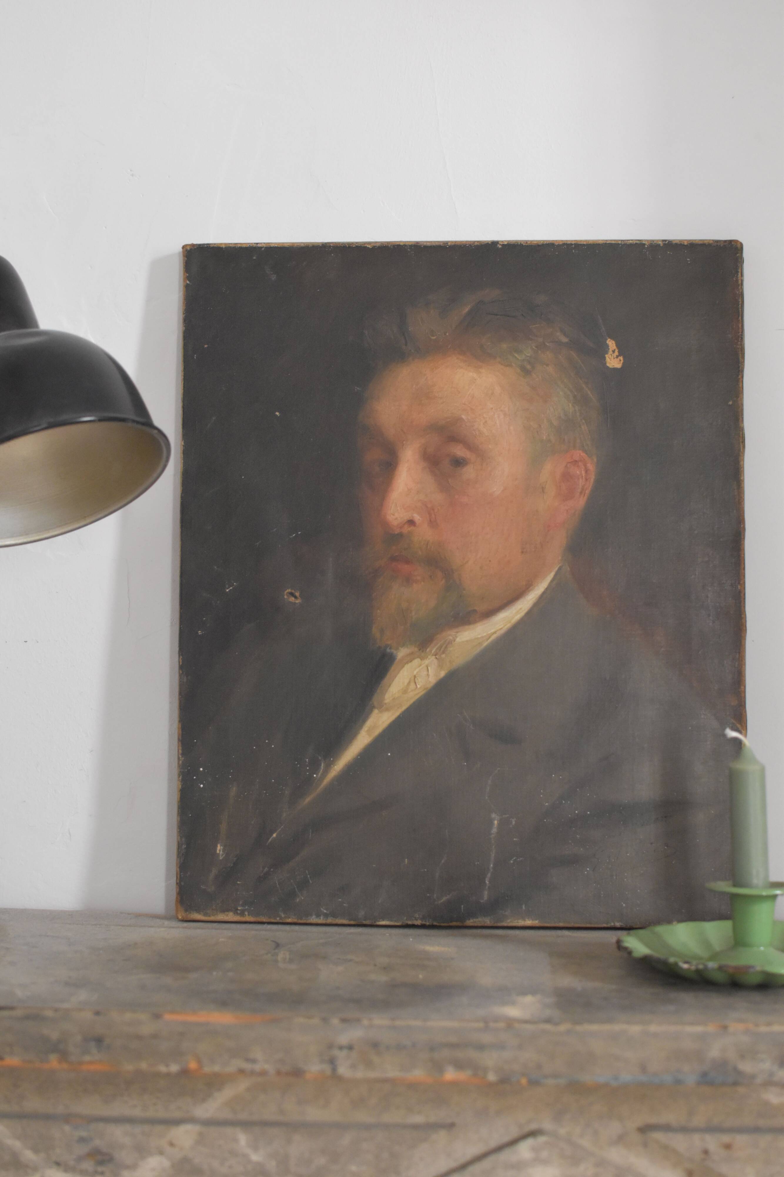 Ancestor portrait painting on canvas