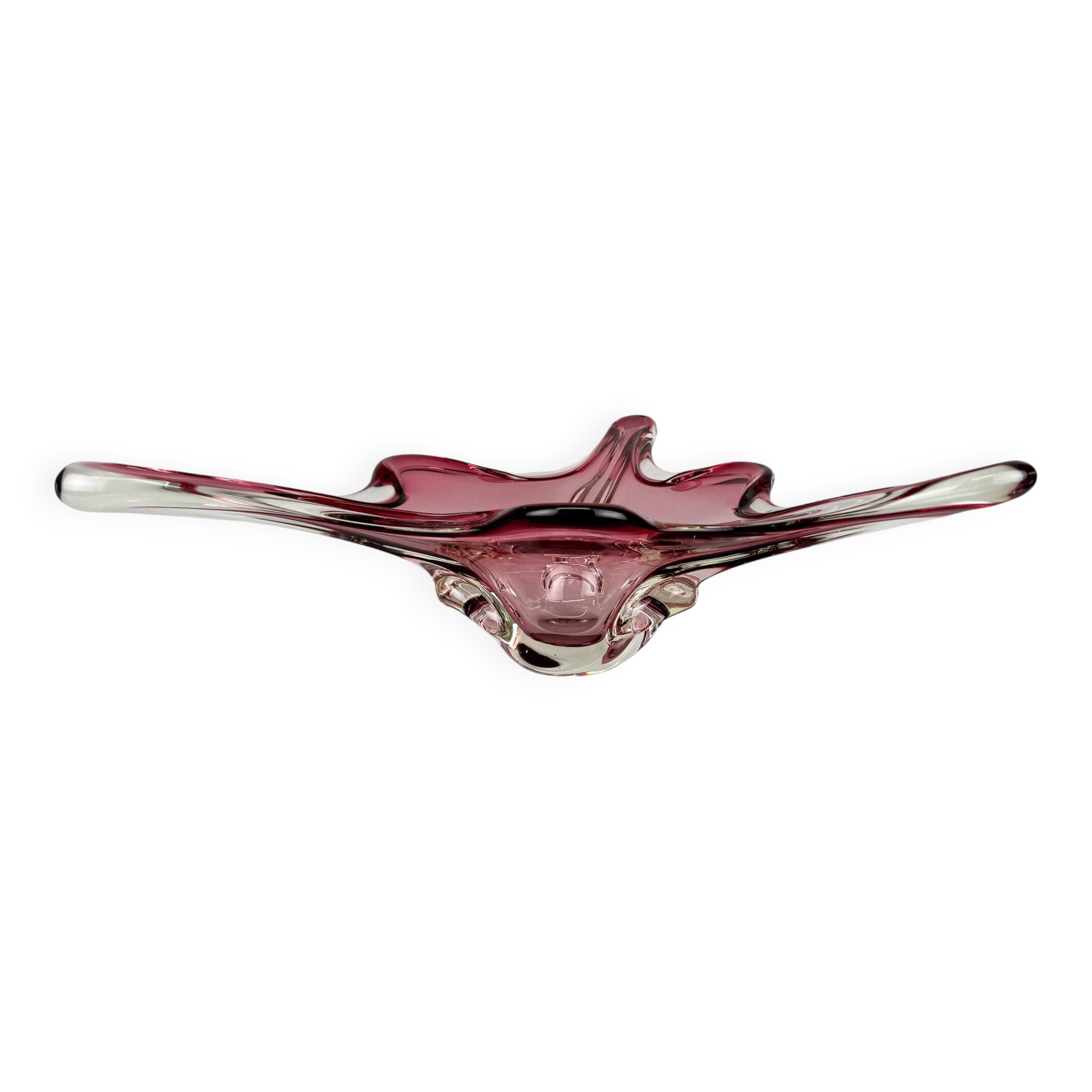 XXL Mid Century Murano Glass Bowl, Italy, Labeled