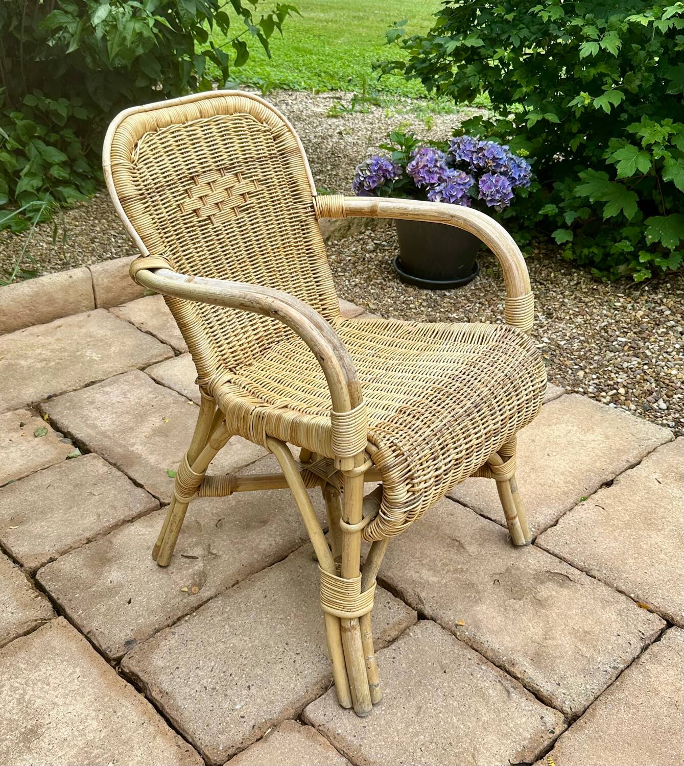 Rattan armchair