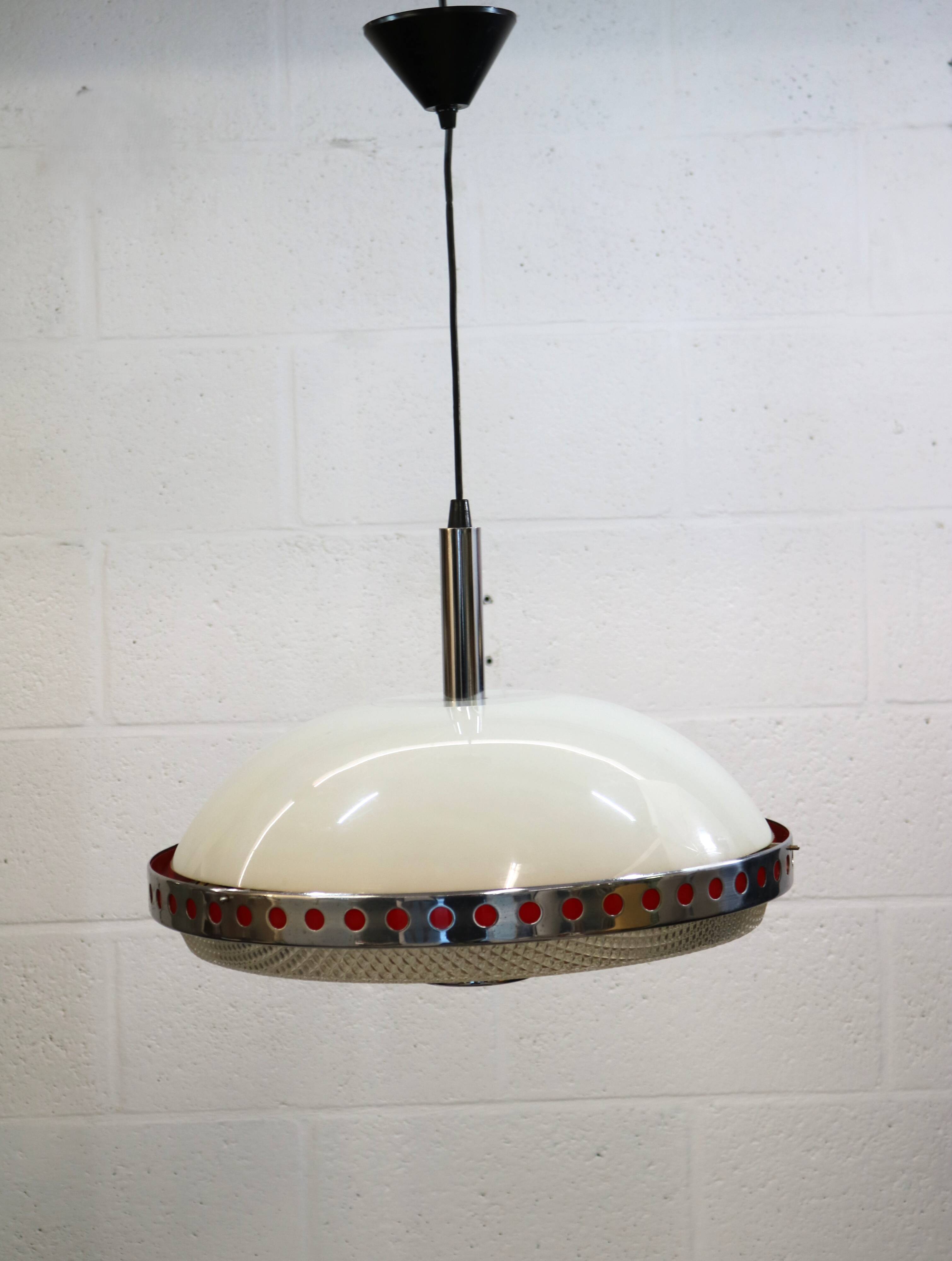 Space age plastic UFO ceiling lamp *** Massive *** Belgian design